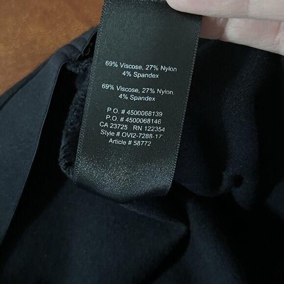 Talula Mini Skirt Size Small Black Faux Wrap Front Elastic Waist Stretch Pull On - Picture 6 of 9